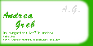 andrea greb business card